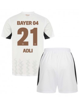 Bayer Leverkusen Amine Adli #21 Auswärts Trikotsatz für Kinder 2024-25 Kurzarm (+ Kurze Hosen)